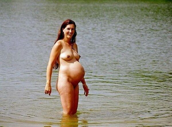 Naked and pregnant