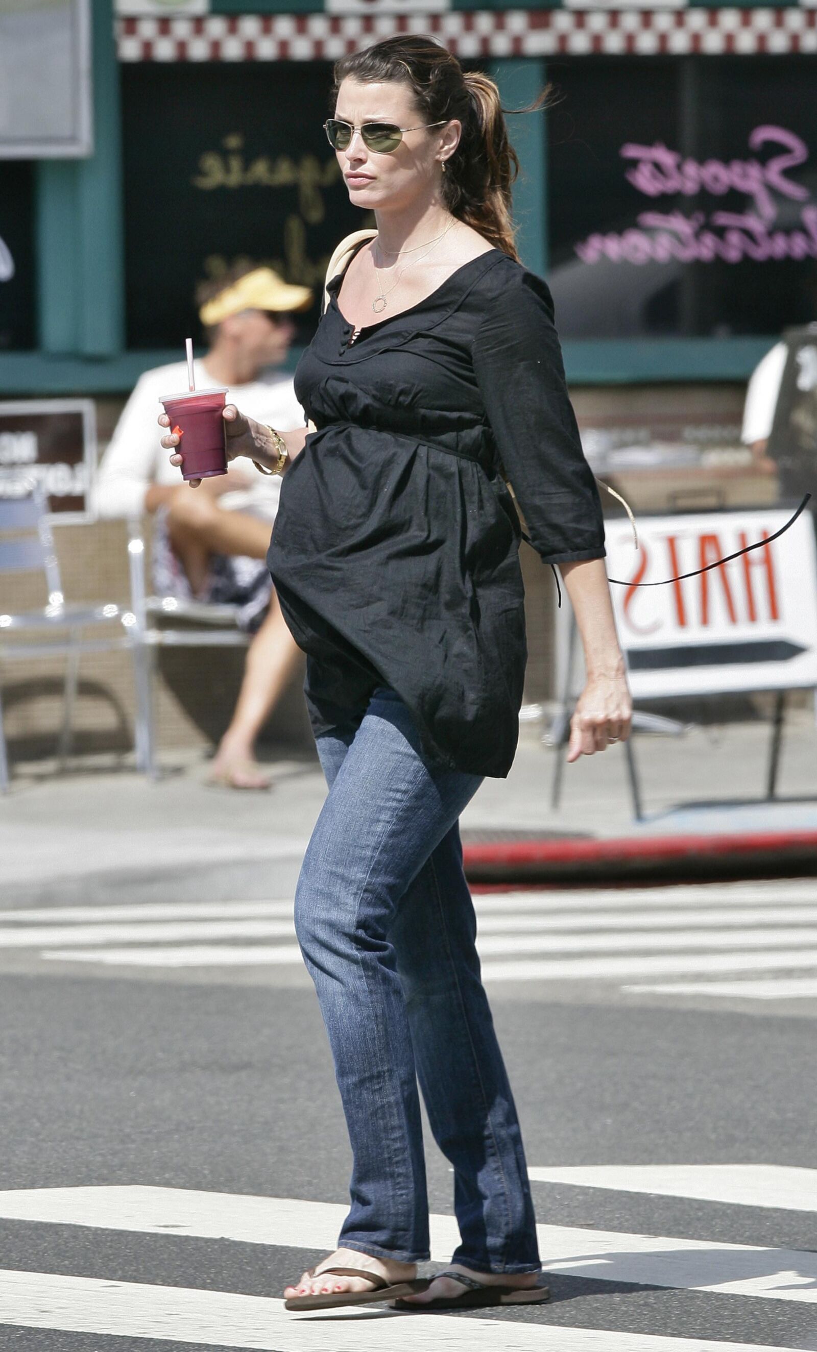 Pregnant Bridget Moynahan out and about