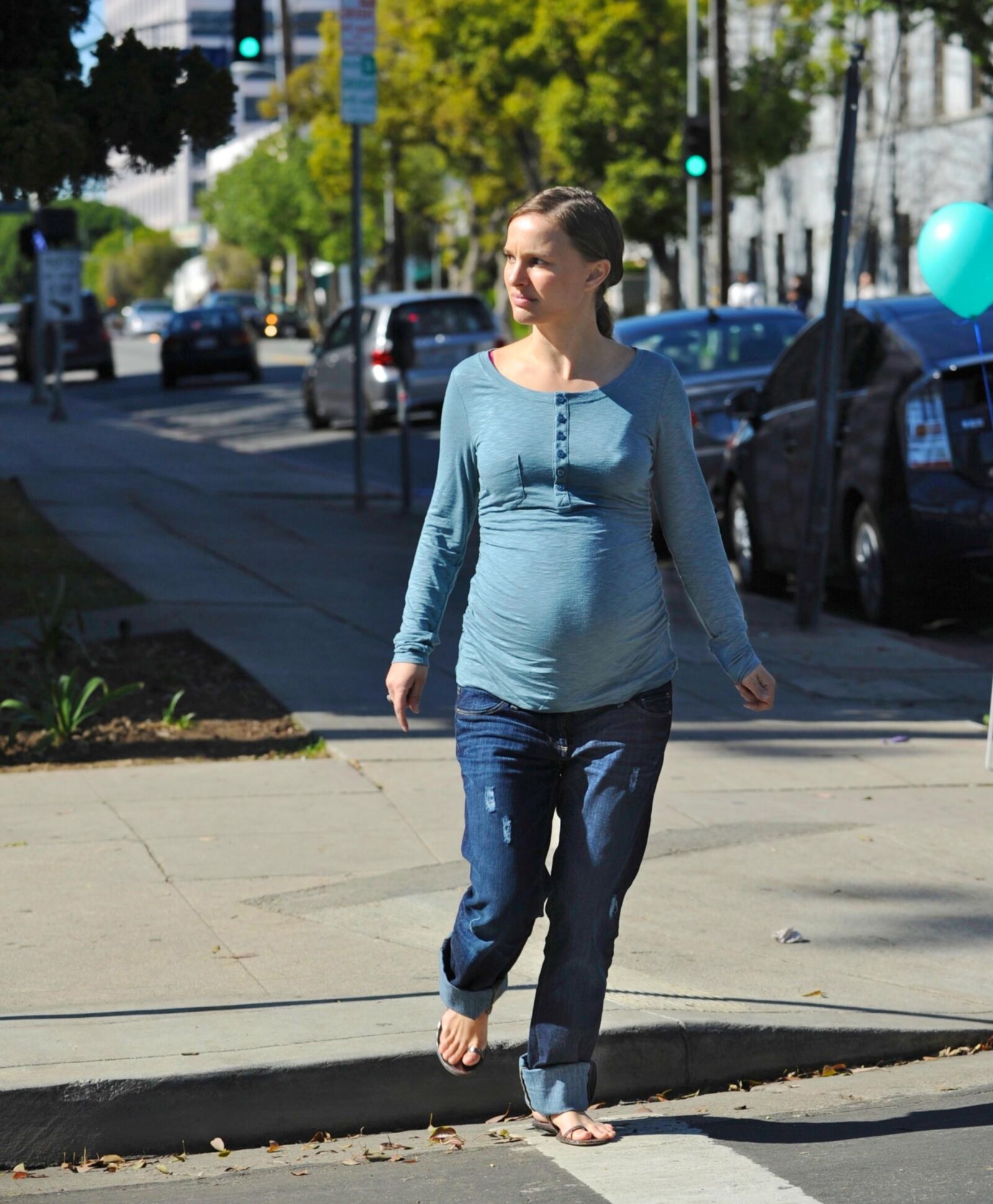 Pregnant Natalie Portman out and about