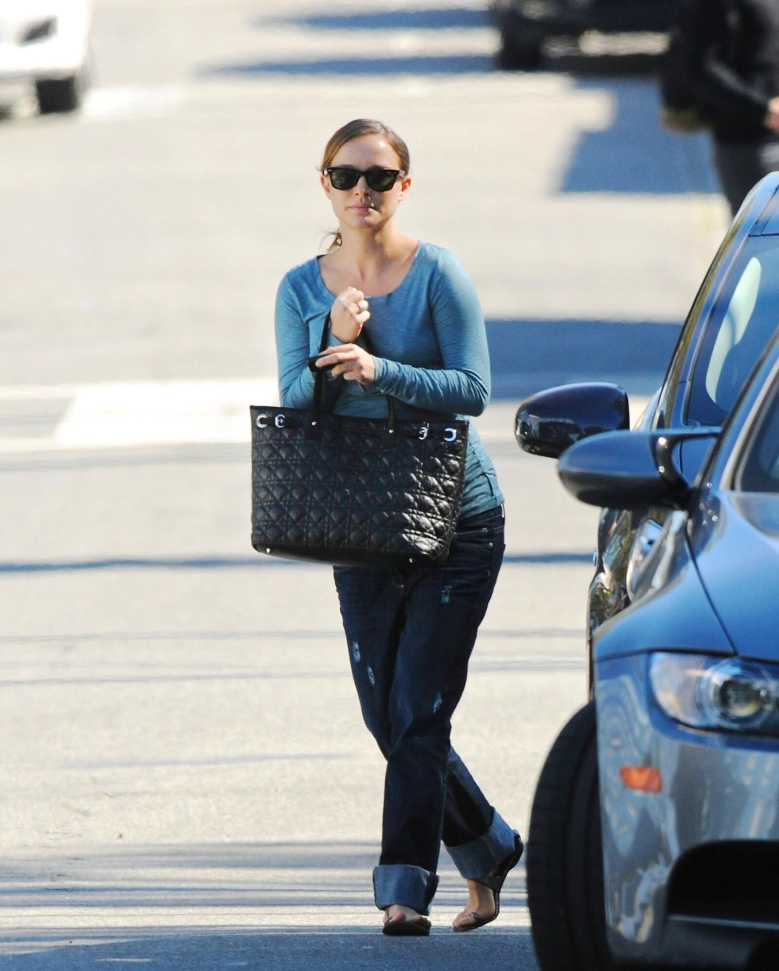 Pregnant Natalie Portman out and about