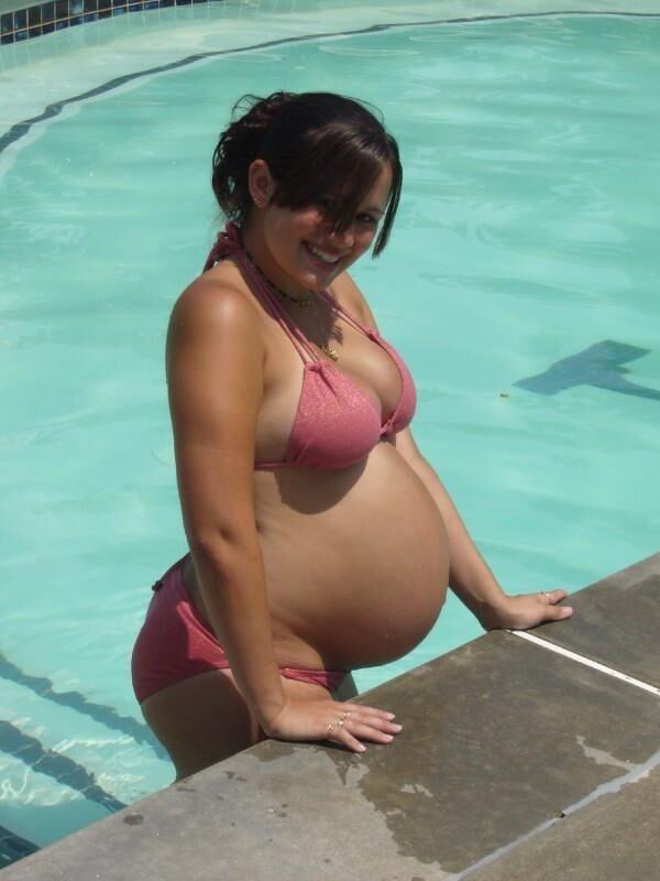 Pregnant outdoors