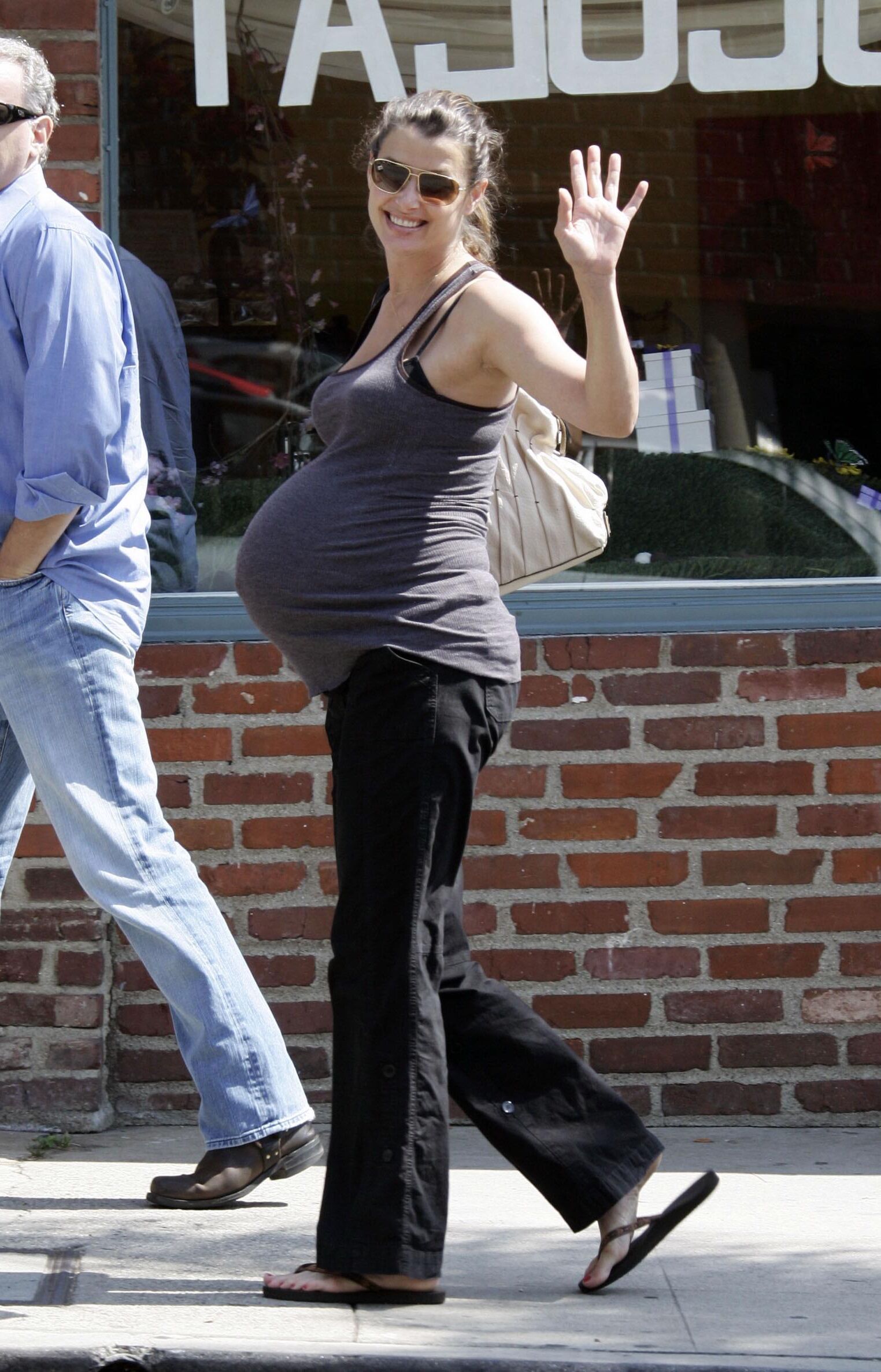 Pregnant Bridget Moynahan out and about