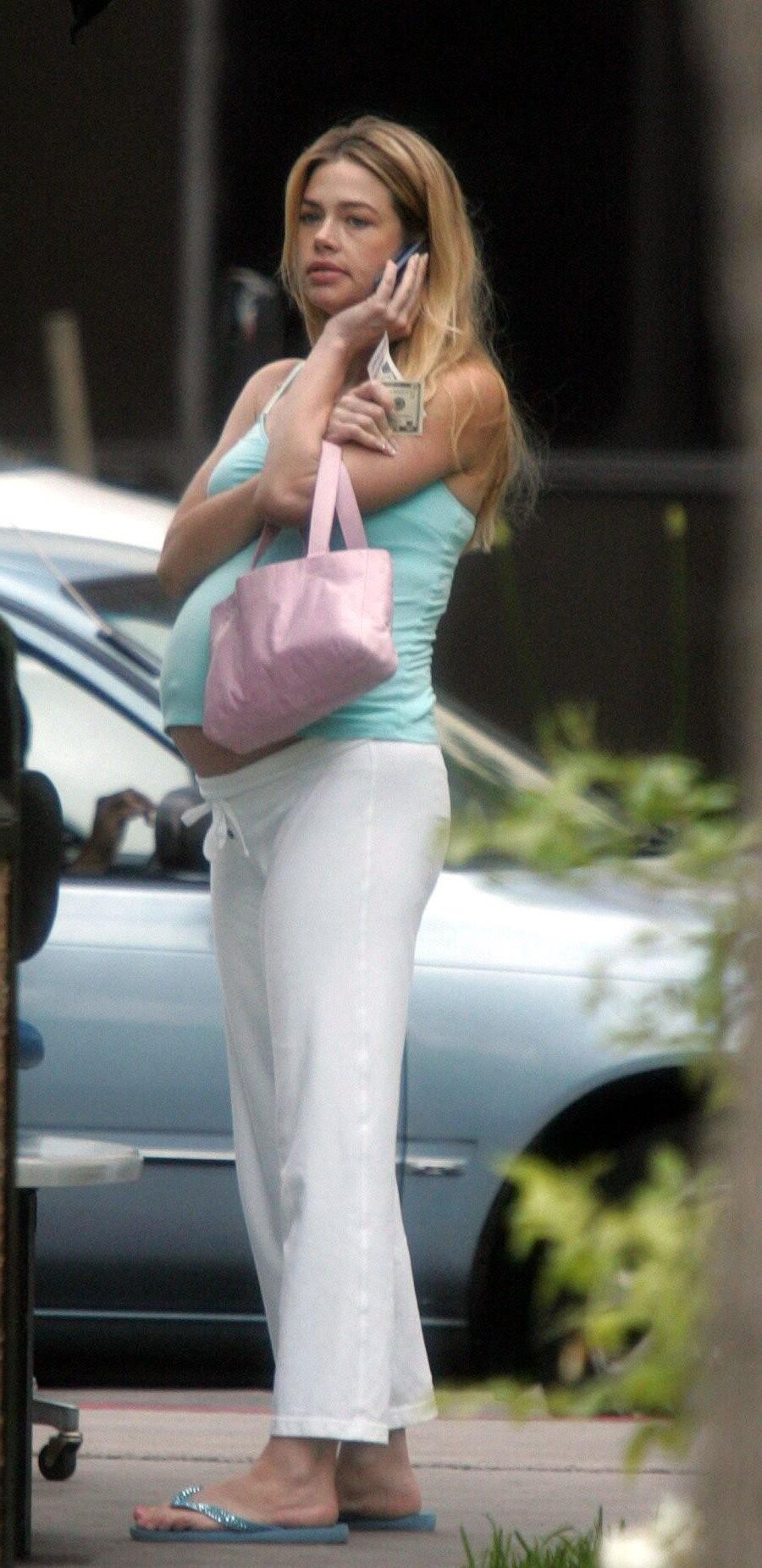 Pregnant Denise Richards out and about