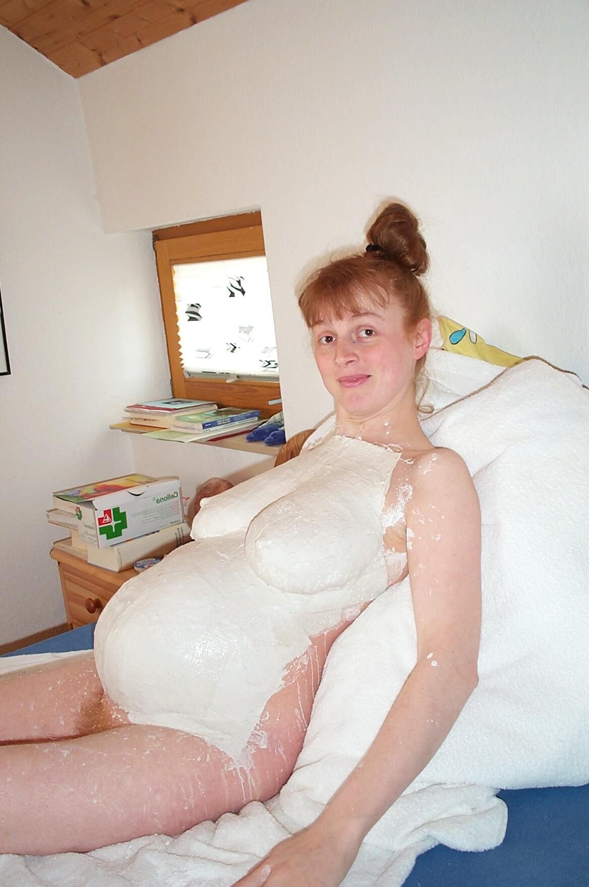 Pregnant redhead