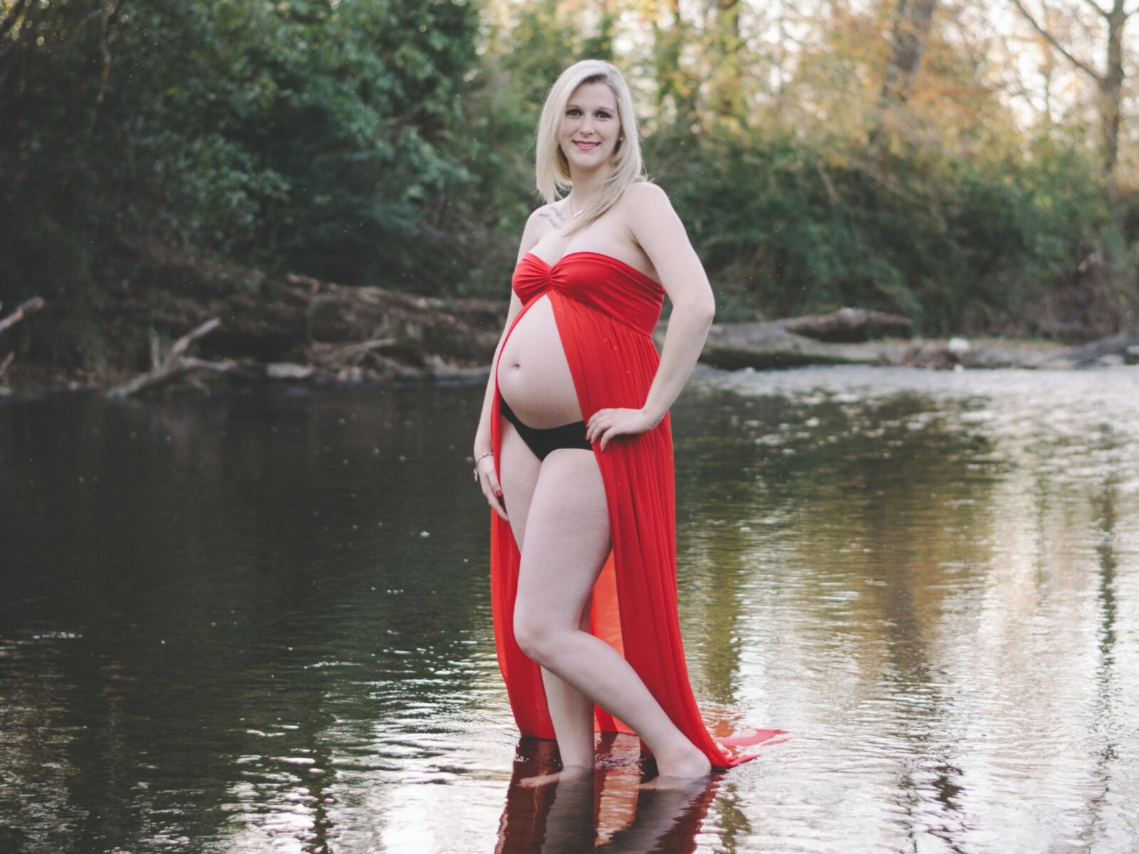 Pregnant blonde