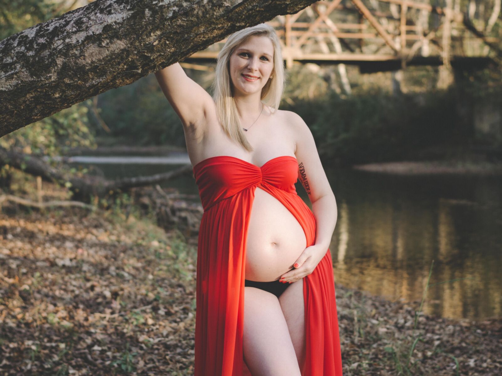 Pregnant blonde