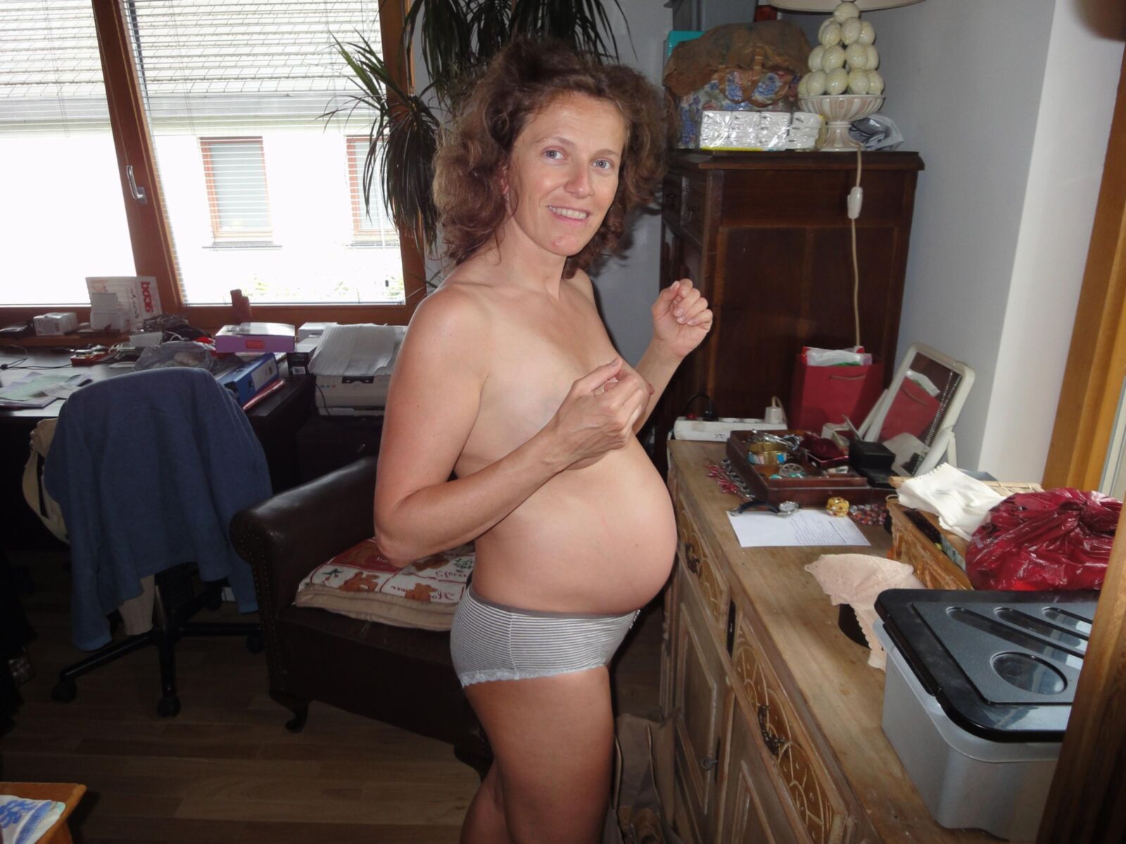 Hairy pregnant wife