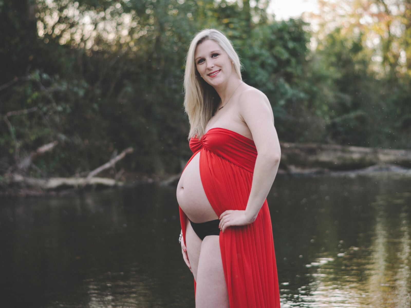 Pregnant blonde