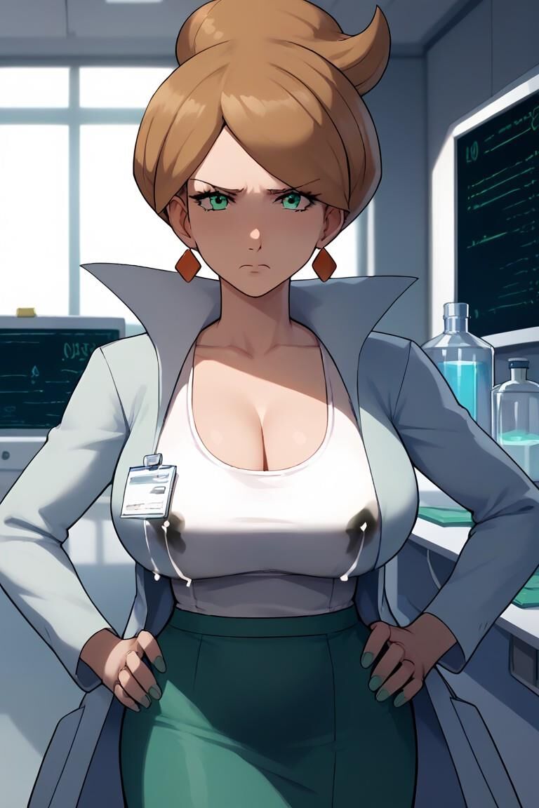 Pokemon professor aurea juniper lactating big tits ai generated