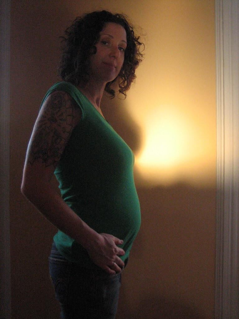 Pregnant tattooed