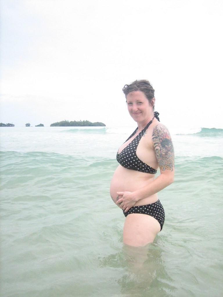 Pregnant tattooed