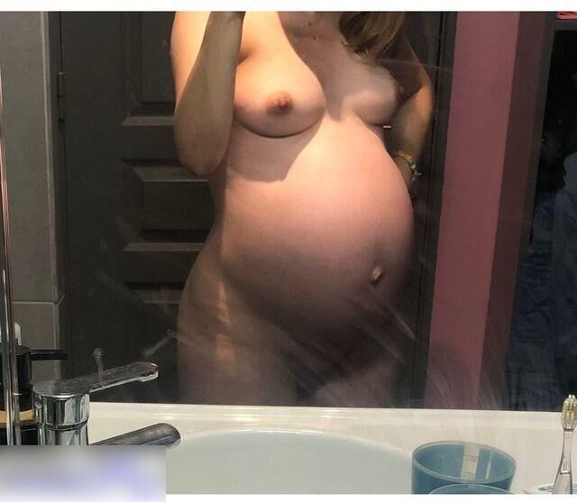 Pregnant mom at home