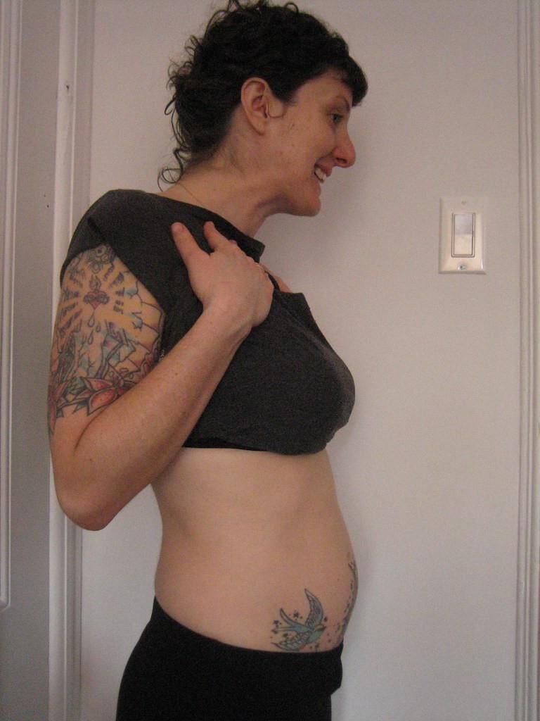 Pregnant tattooed