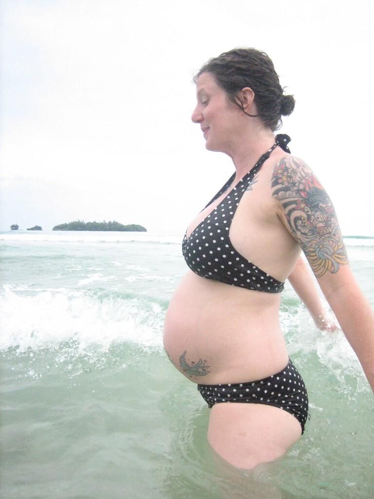 Pregnant tattooed