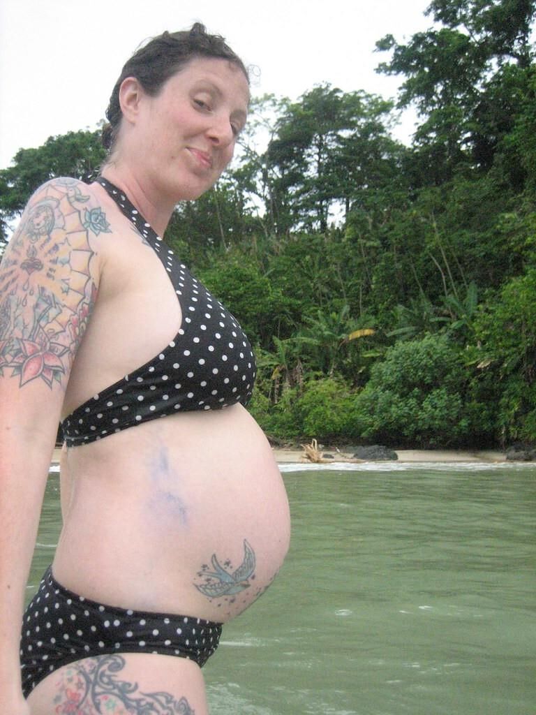 Pregnant tattooed