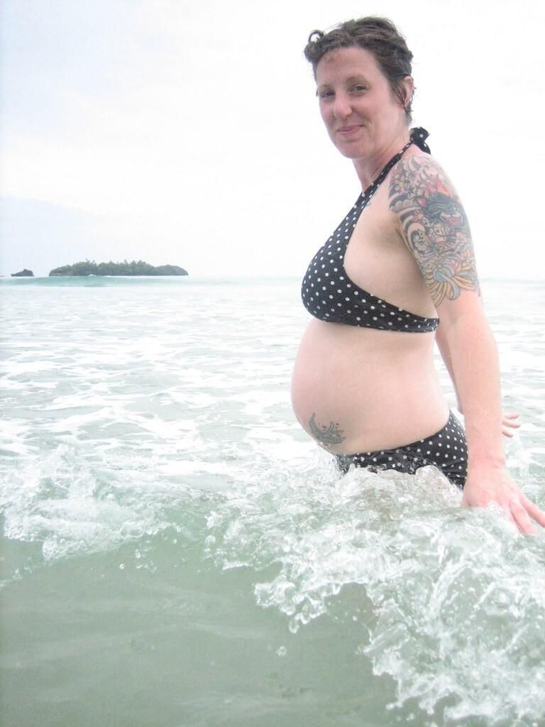 Pregnant tattooed