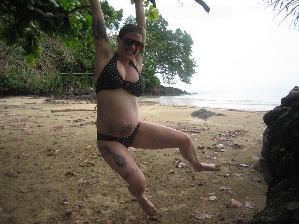 Pregnant tattooed