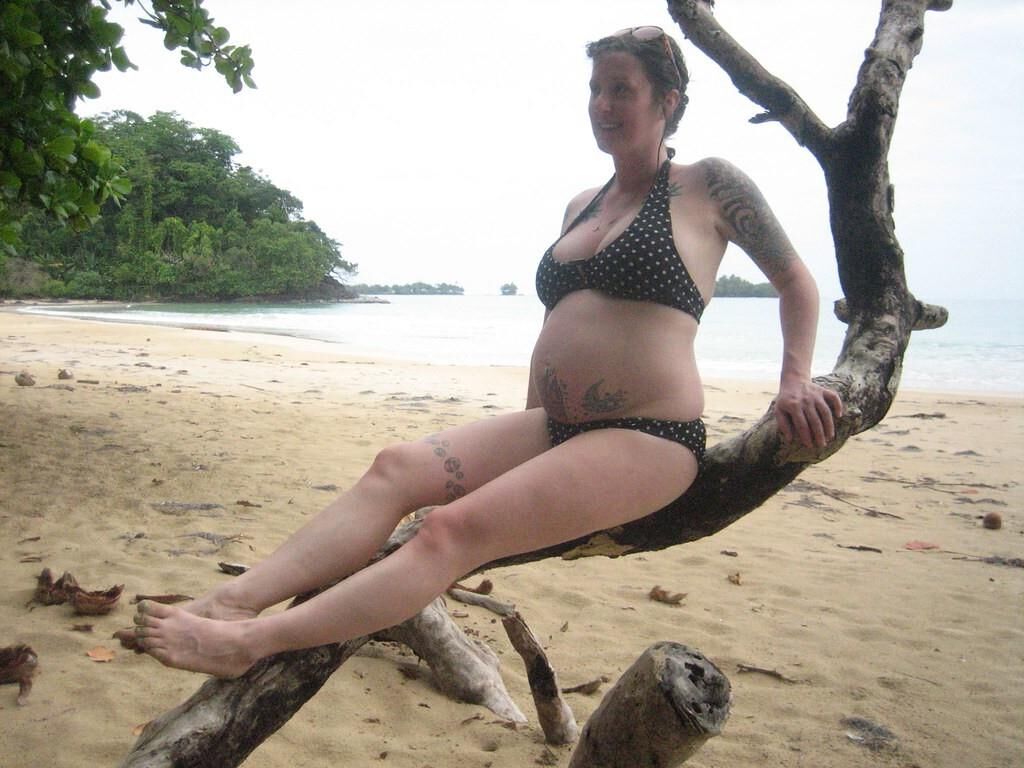 Pregnant tattooed