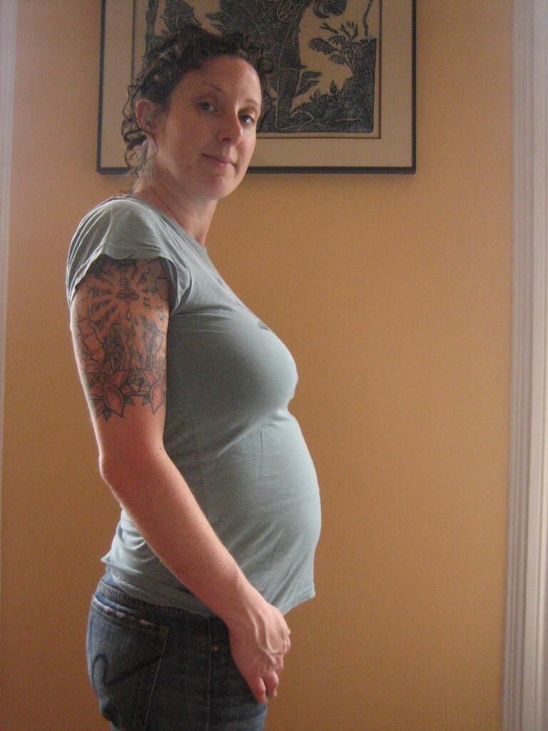 Pregnant tattooed