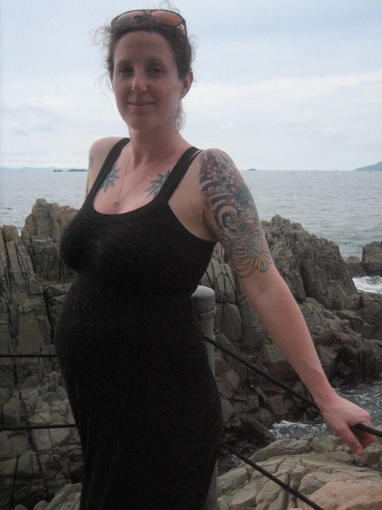 Pregnant tattooed