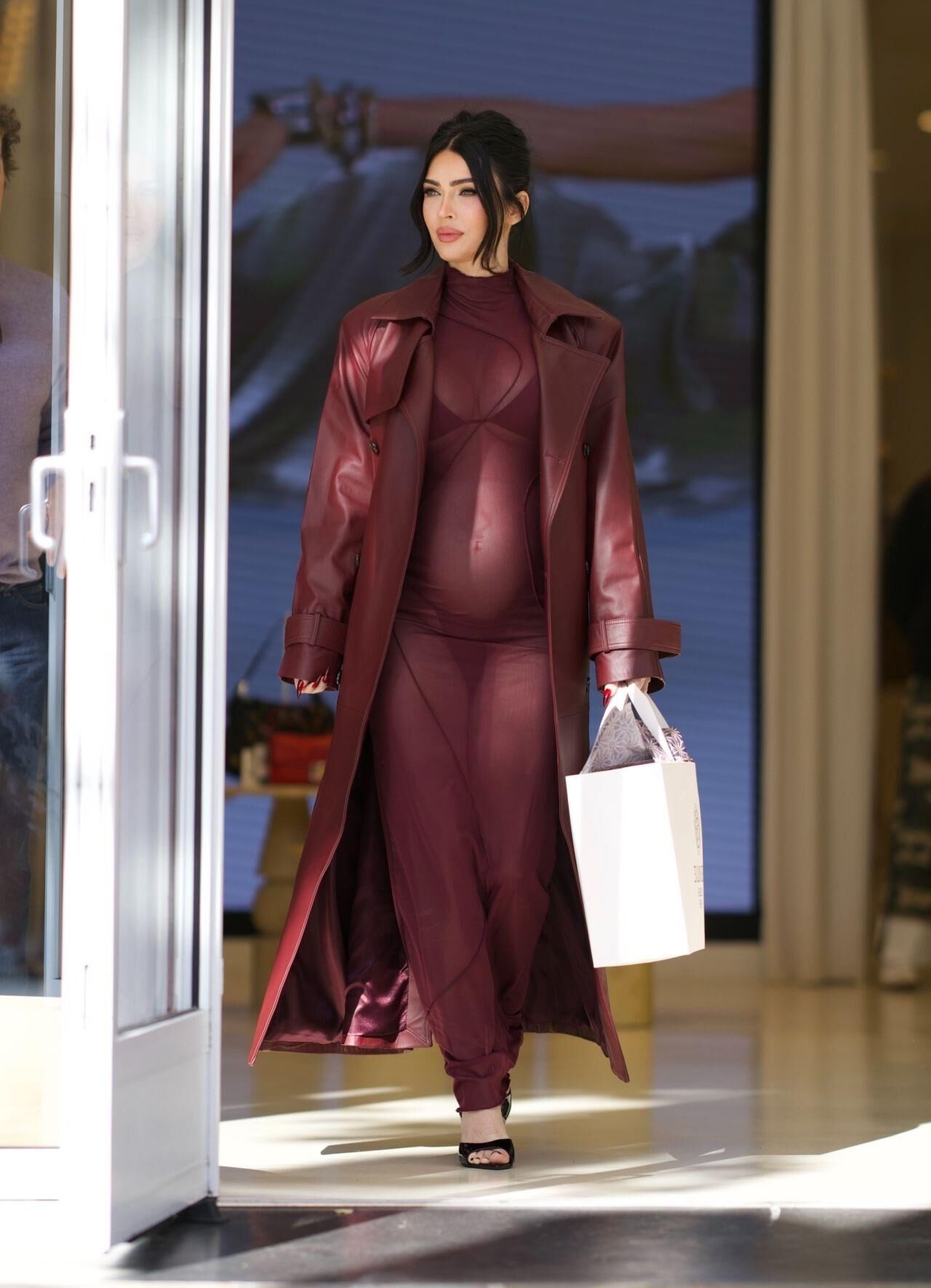 Pregnant MEGAN FOX Shopping at Revolve’s Holiday Shop 