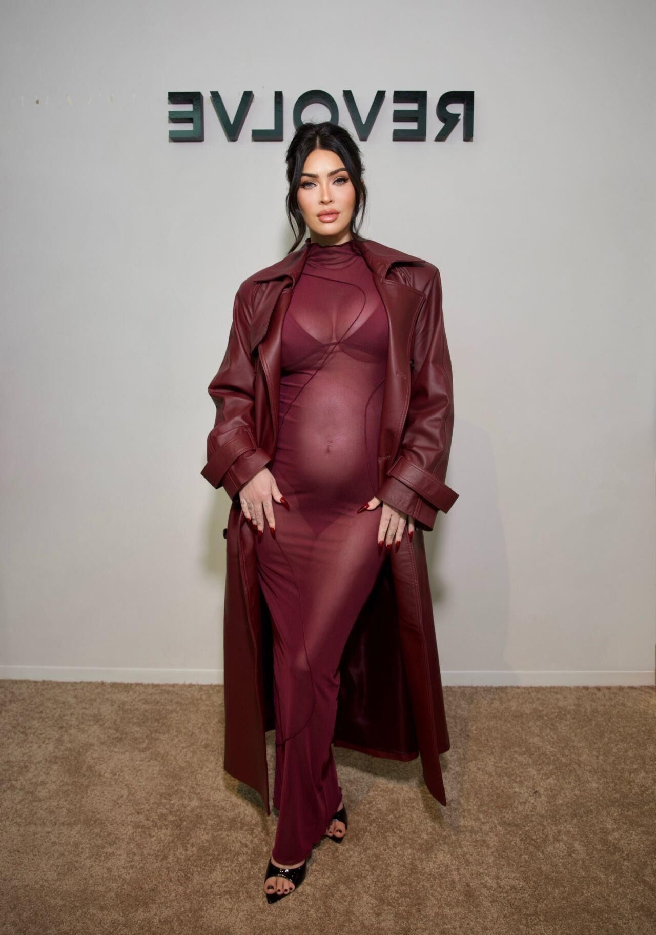 Pregnant MEGAN FOX Shopping at Revolve’s Holiday Shop 