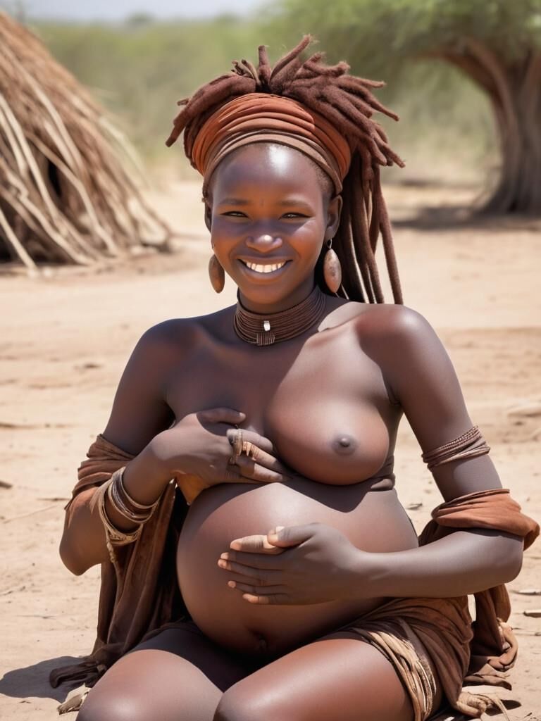 Pregnant african woman