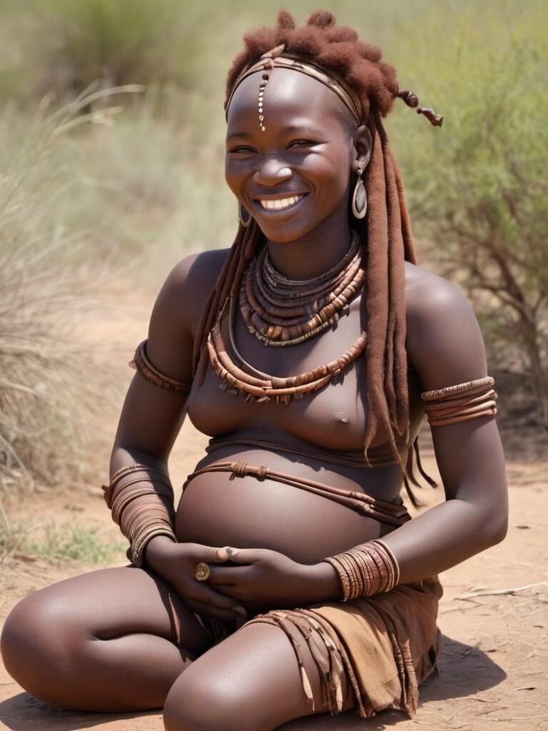 Pregnant african woman