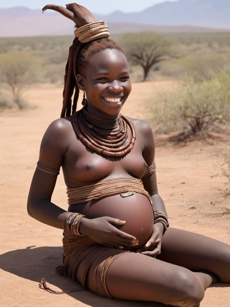 Pregnant african woman