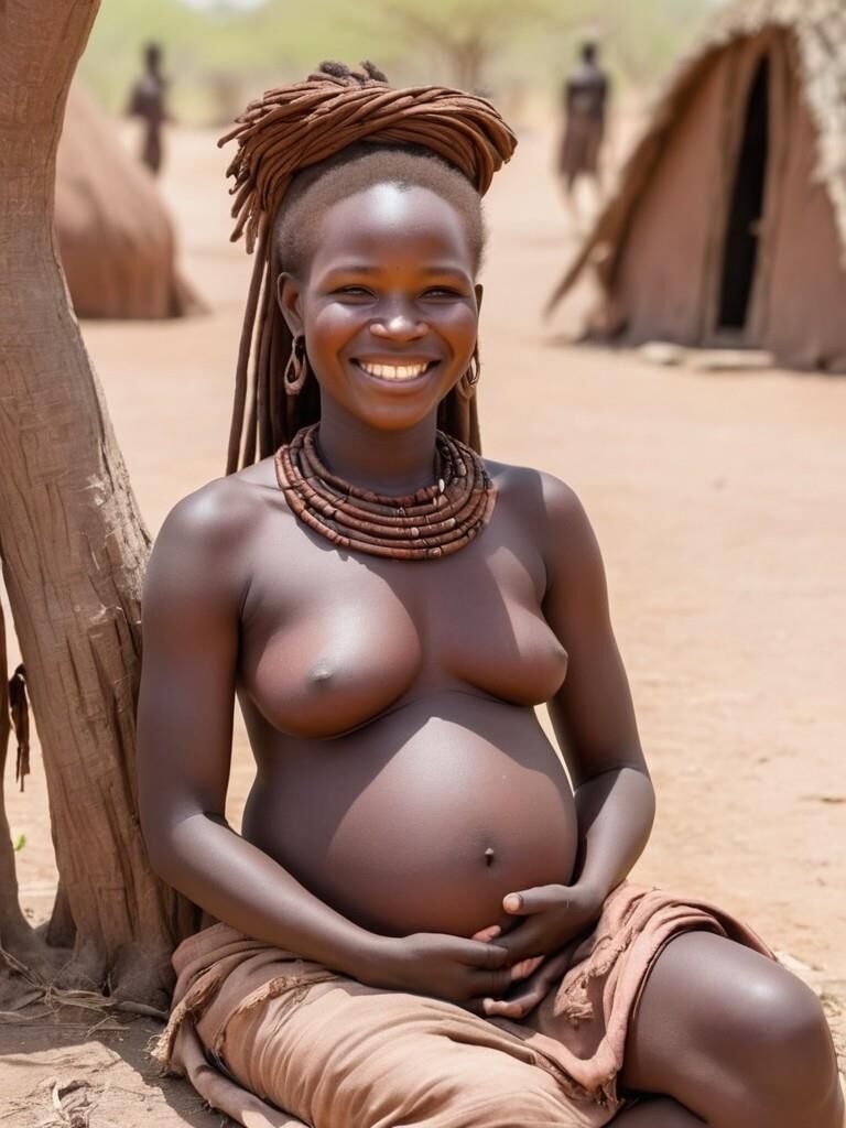 Pregnant african woman