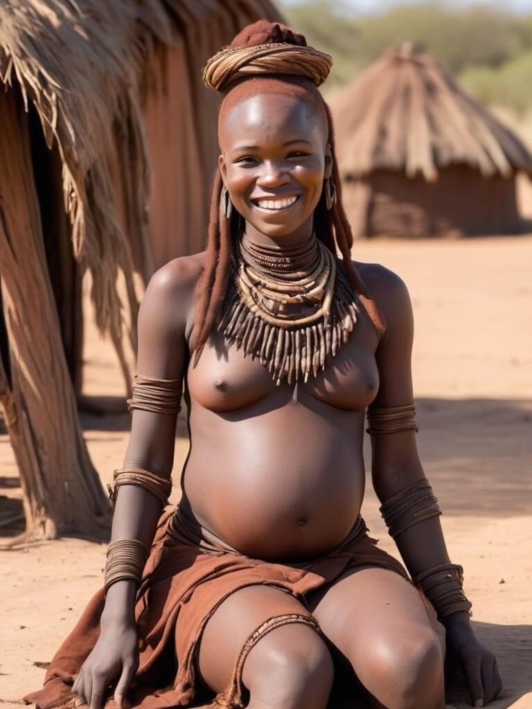 Pregnant african woman