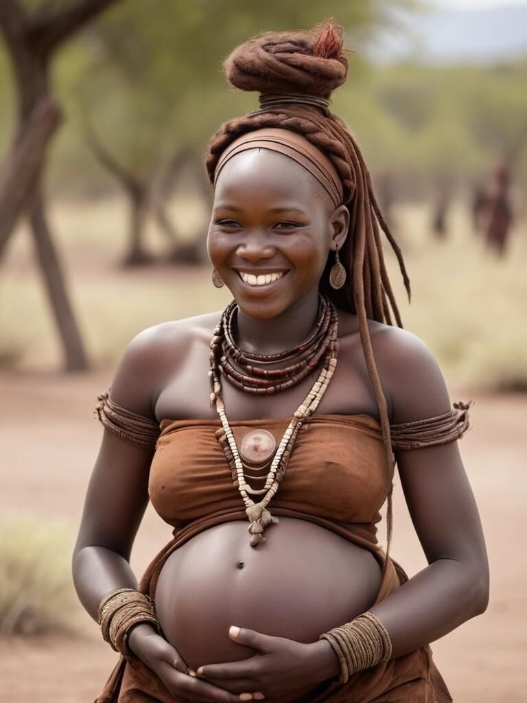 Pregnant african woman