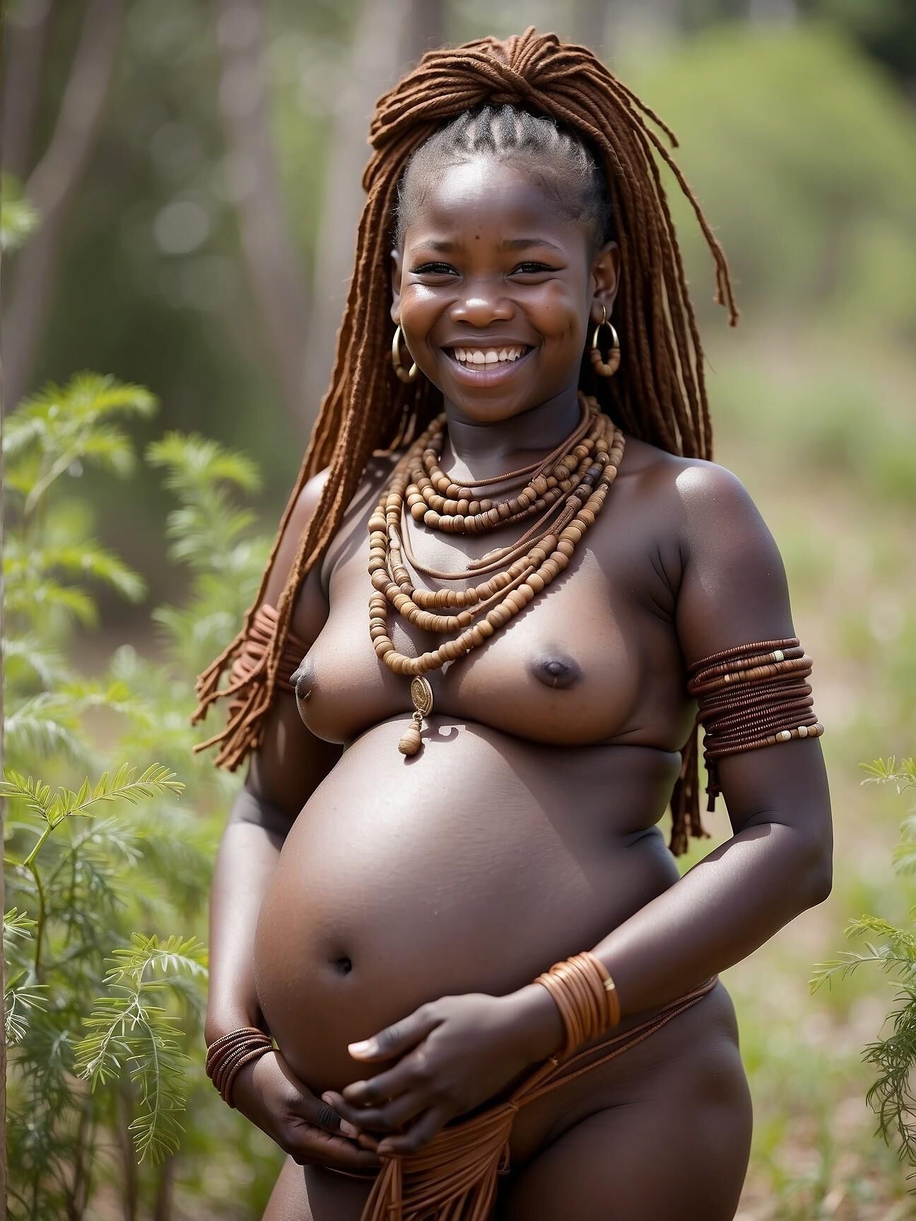 Pregnant african woman