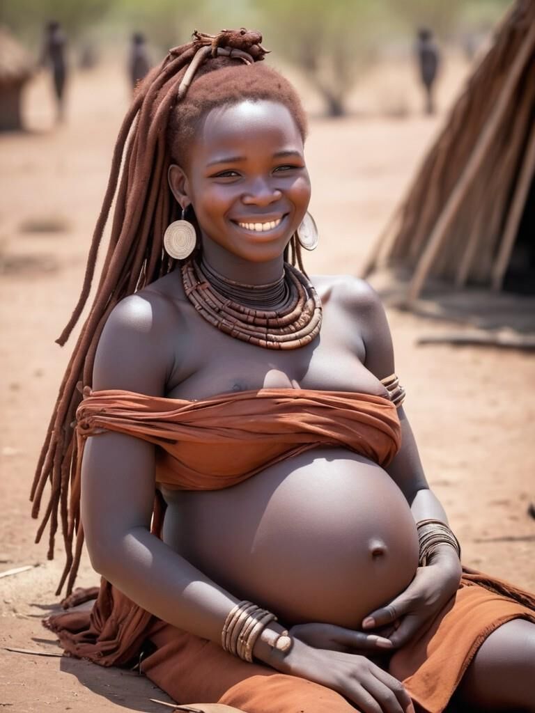 Pregnant african woman