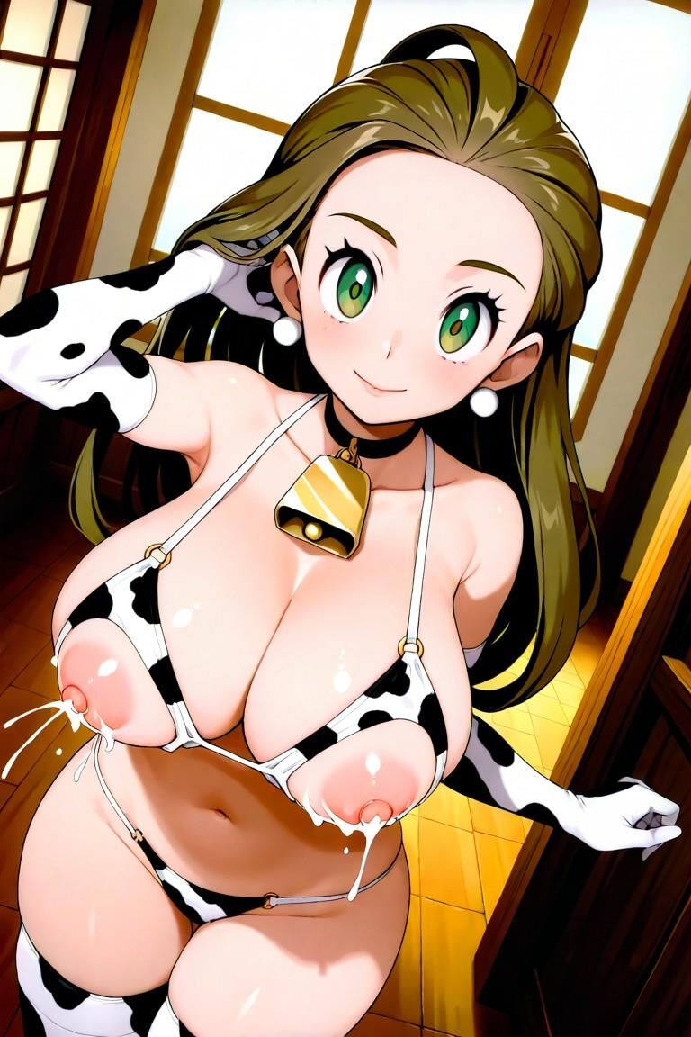 Pokemon lactation waifus cowprint lingerie collection