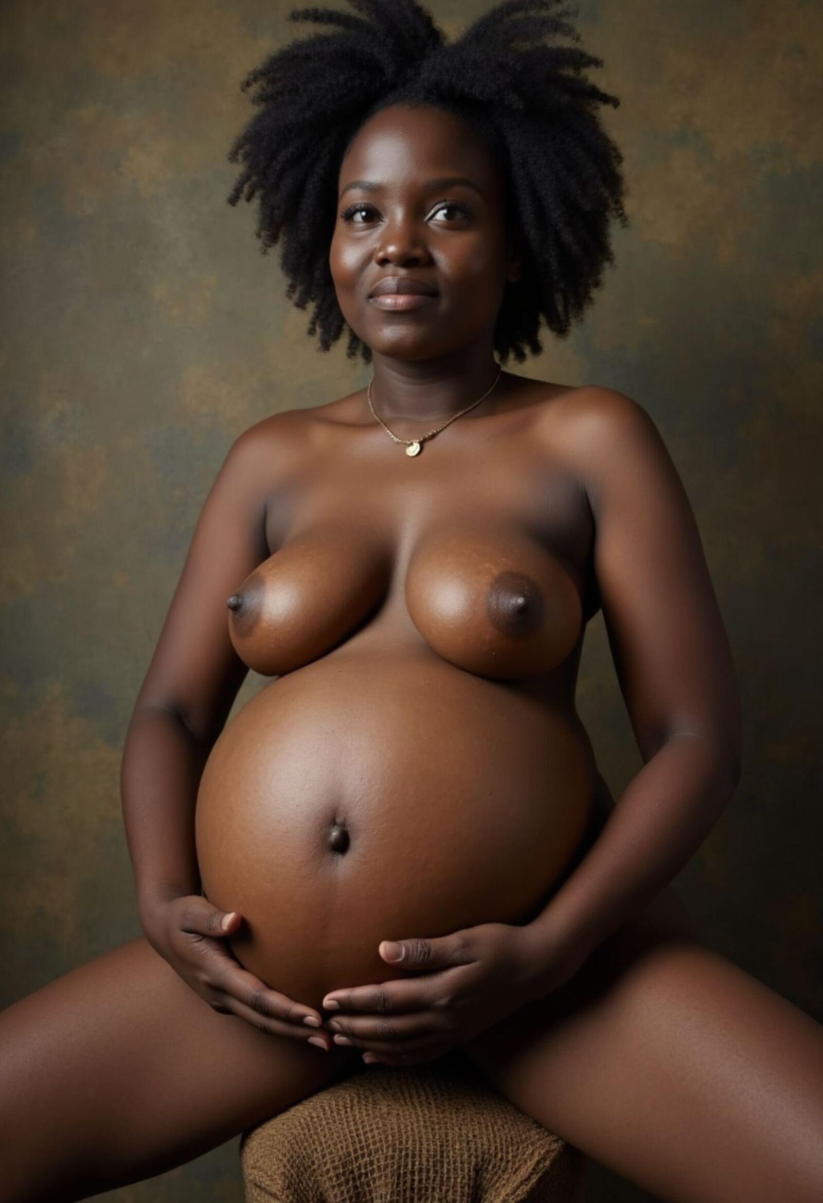 Pregnant Ebony AI for comment