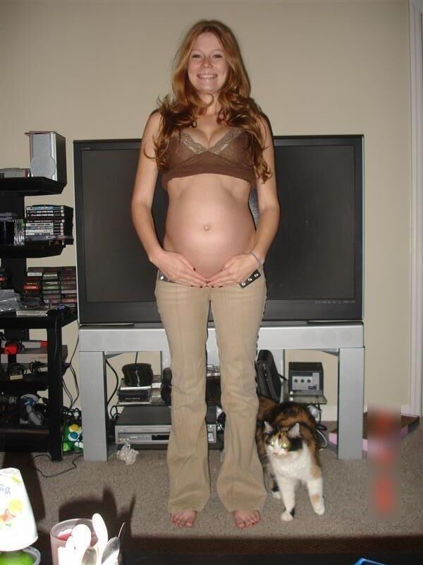 Pregnant redhead