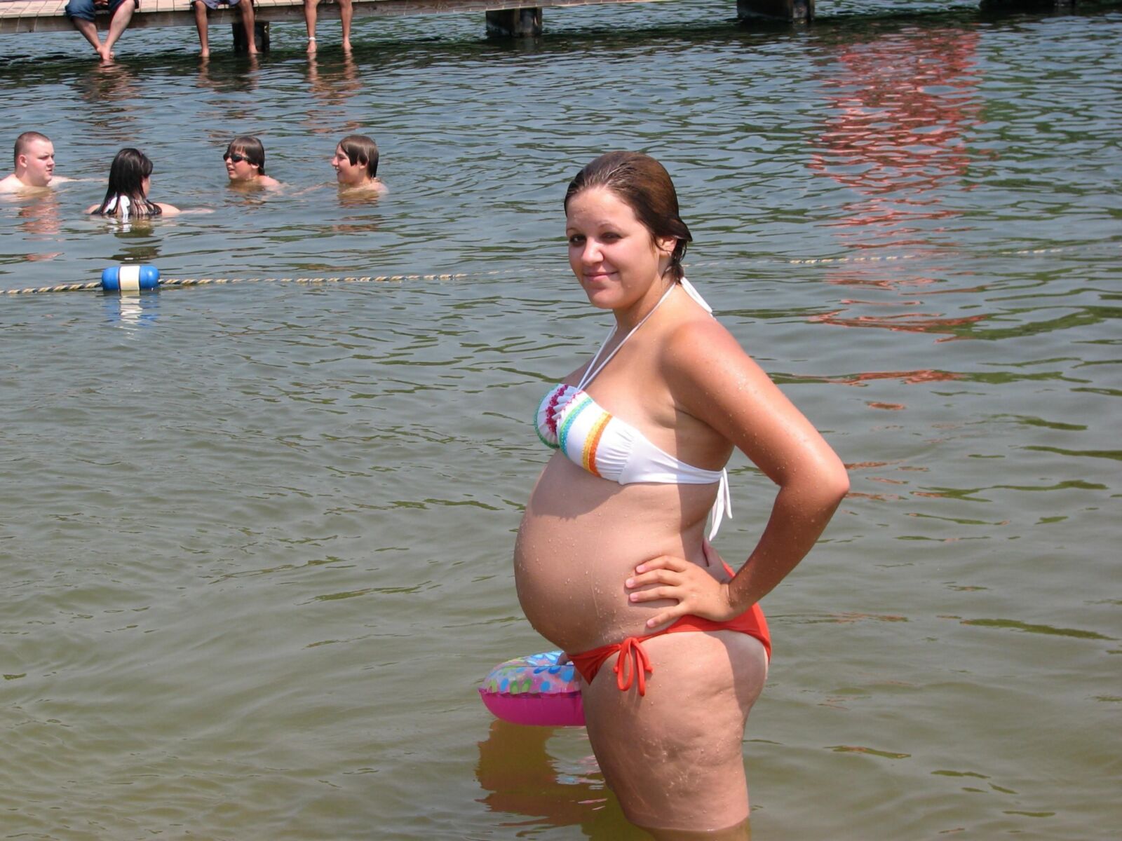 Glorious pregnant beauties in public