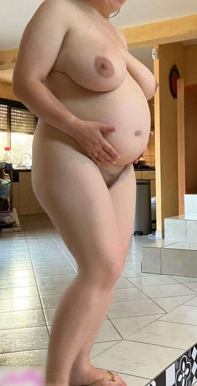 Pregnant slut at home