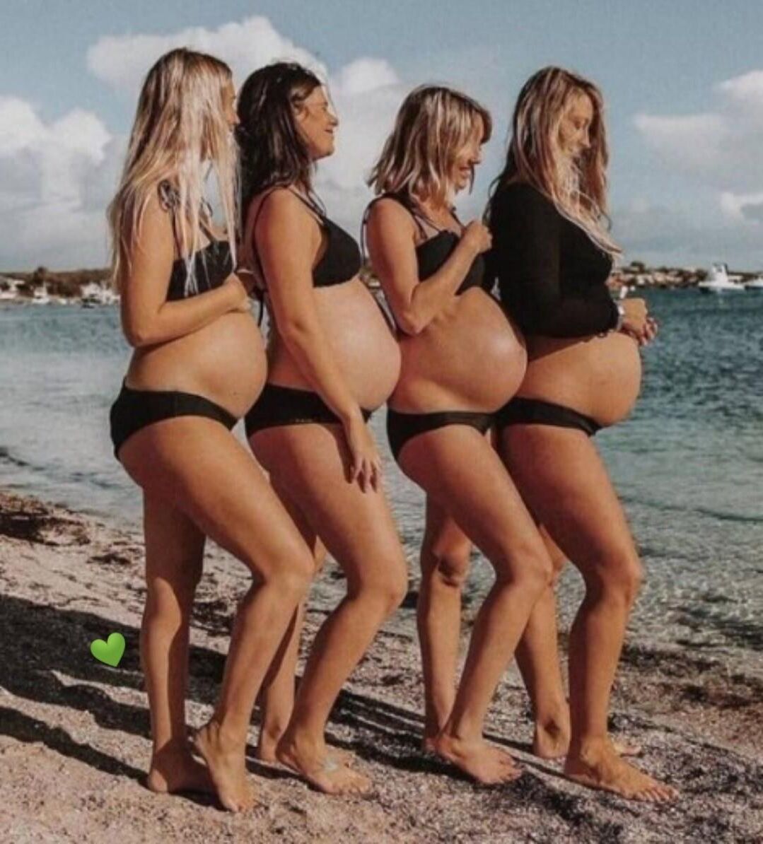 Preggers Beach Bikini и на открытом воздухе