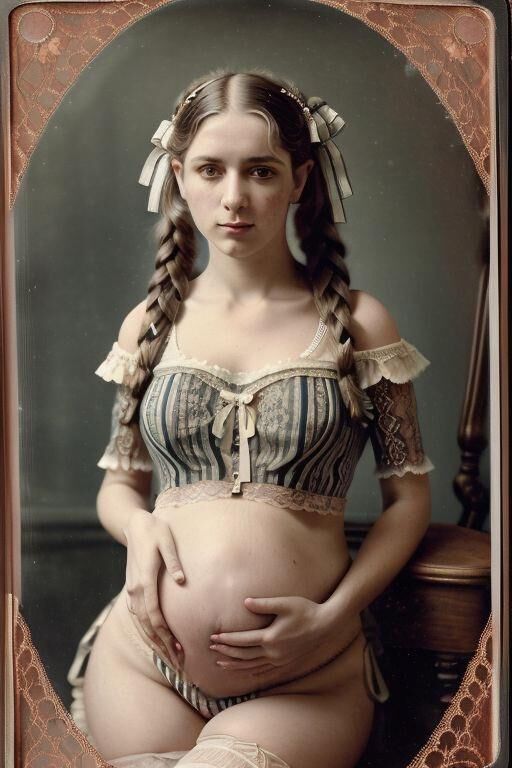 AI Generated Pregnant Victorian Women