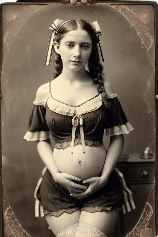 AI Generated Pregnant Victorian Women
