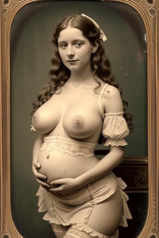 AI Generated Pregnant Victorian Women