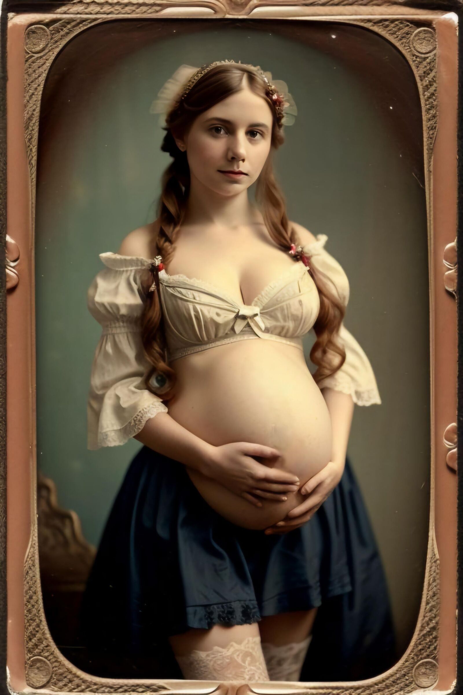 AI Generated Pregnant Victorian Women