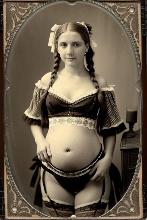 AI Generated Pregnant Victorian Women