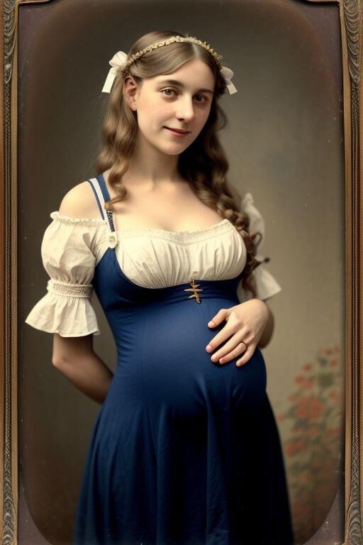 AI Generated Pregnant Victorian Women