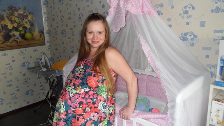 Cute Russian Preggo with Huge Belly 