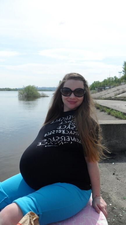 Cute Russian Preggo with Huge Belly 