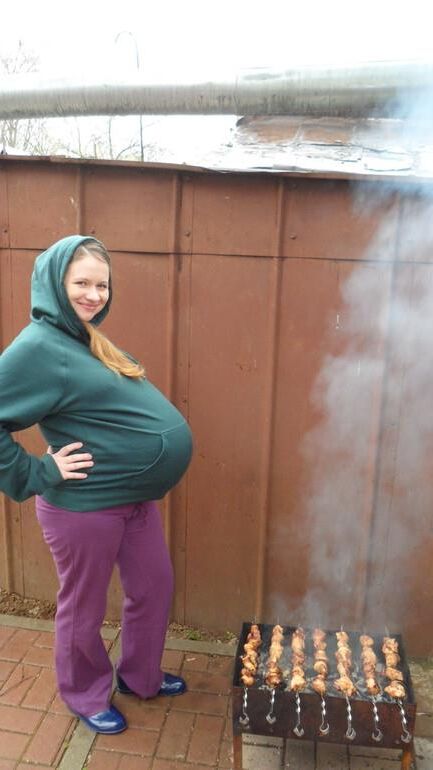 Cute Russian Preggo with Huge Belly 