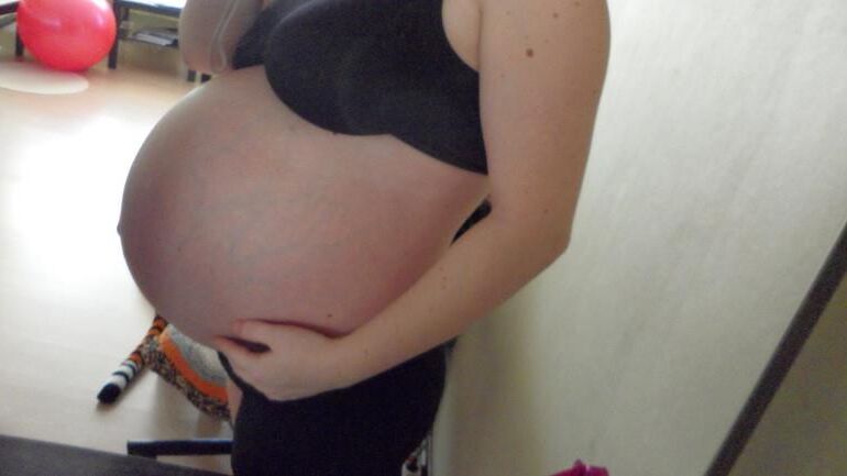 Cute Russian Preggo with Huge Belly 
